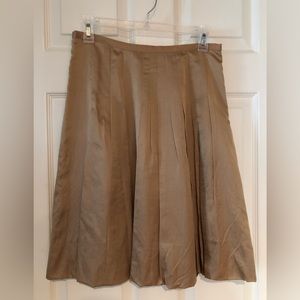 BCBG Gold Silk/Cotton Skirt - size 2, balloon hem, New!